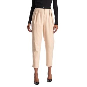 Alice and Olivia Roy front pleat pant in beige size 8 in excellent condition